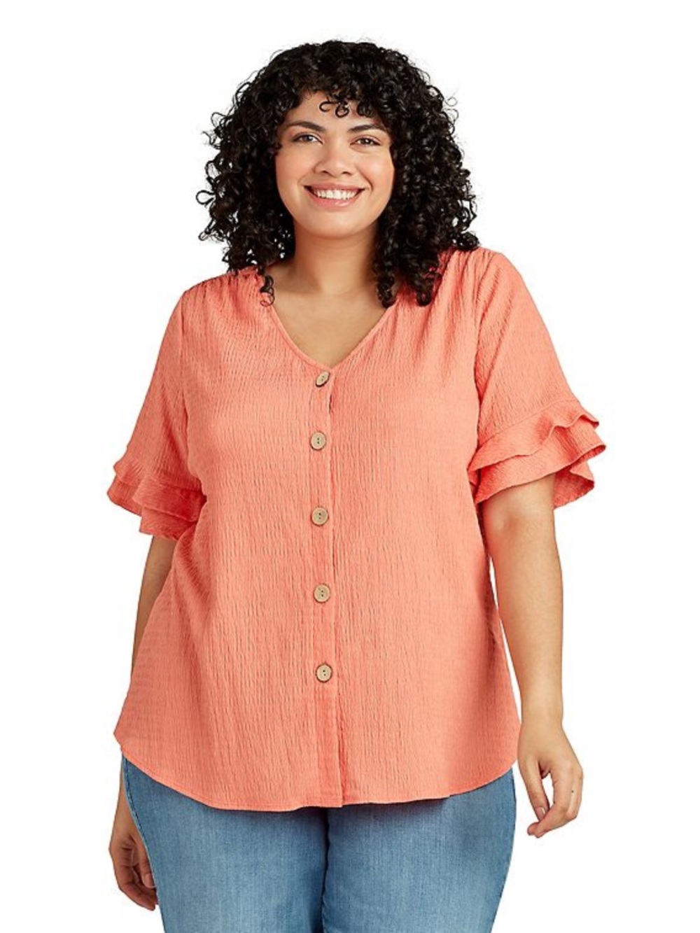 NWT AB studio elbow sleeve pucker top size 4X
